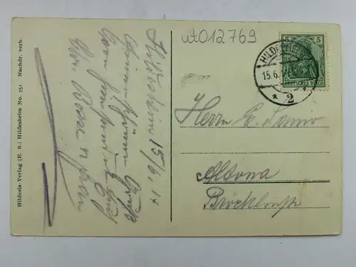 Alte AK Hildesheim 1000jähriger Rosenstock 1914 [aS44]