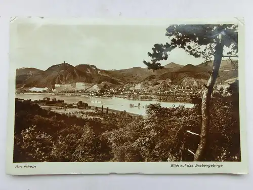 Alte AK Am Rhein Blick auf das Siebengebirge [aS70]
