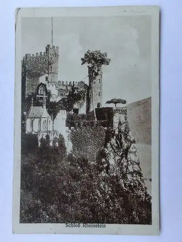 Alte AK Schloß Rheinstein Bingen [aS85]