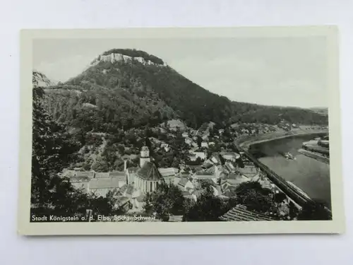 Alte AK Stadt Königstein Sächsische Schweiz [aS89]