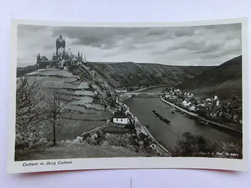 Alte AK Cochem mit Burg Cochem [aS102]