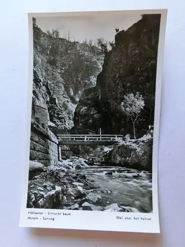 Alte AK Höllental Schlucht bei Hirschsprung Shwarzwald [aL545]