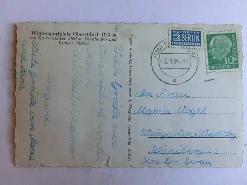 Alte AK Oberstdorf Allgäu [aL580]