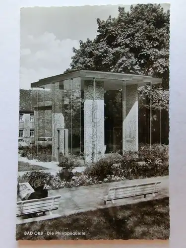 Alte AK Bad Orb Die Philippsquelle [aL583]