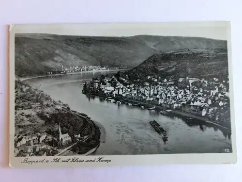 Alte AK Boppard Rhein mit Filsen und Kamp [aL600]