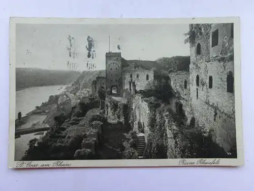 Alte AK St. Goar Ruine Rheinfels [aS107]