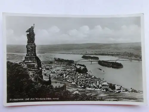 Alte AK Rüdesheim Niederwalddenkmal [aS122]