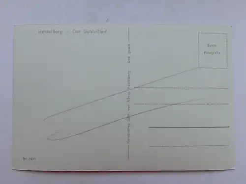 Alte AK Heidelberg Schloßhof [aS125]