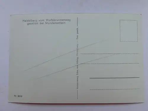 Alte AK Heidelberg Mondscheinkarte [aS126]