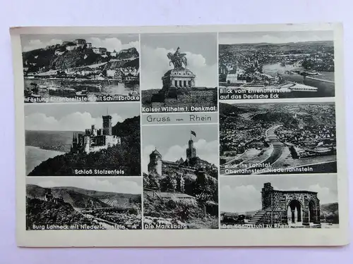 Alte AK Rhein Mehrbildkarte  [aS150]