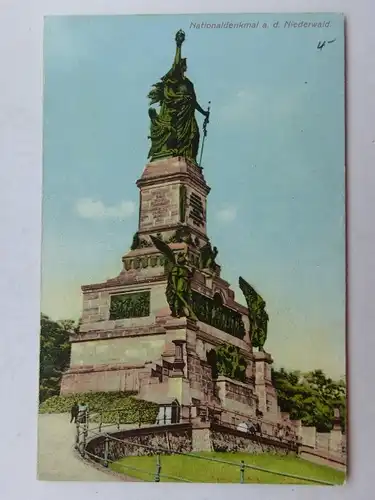 Alte AK Rüdesheim Nationaldenkmal Niederwald [aS195]