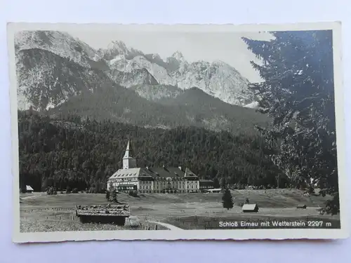 Alte AK Schloß Elmau mit Wetterstein [aS370]