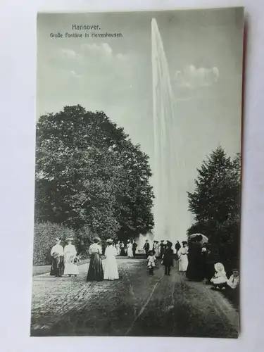 Alte AK Hannover Große Fontäne in Herrenhausen [aS386]