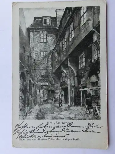 Alte AK Berlin Hof „Am Krögel“ [aS390]