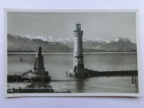 Alte AK Lindau Hafeneinfahrt [aS393]
