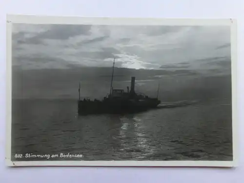 Alte AK Bodensee Dampfer Schiff [aS394]