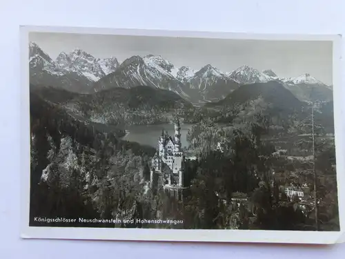Alte AK Neuschwanstein u. Hohenschwangau Füssen [aS431]