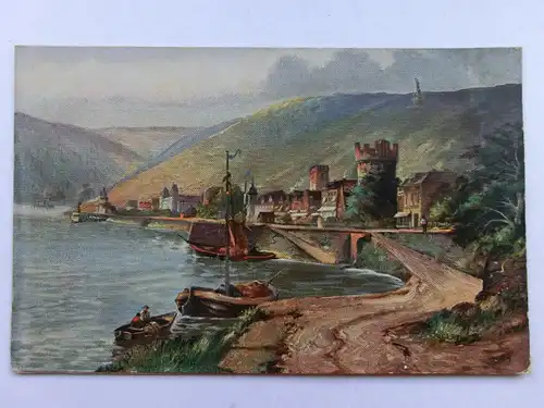 Alte AK Gemäldekarte Rüdesheim [aS442]