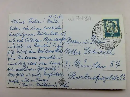 Alte AK Berchtesgaden Hintersee mit Reiteralpe [aS461]