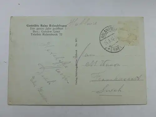 Alte AK Rolandseck Rolandsbogen [aS471]