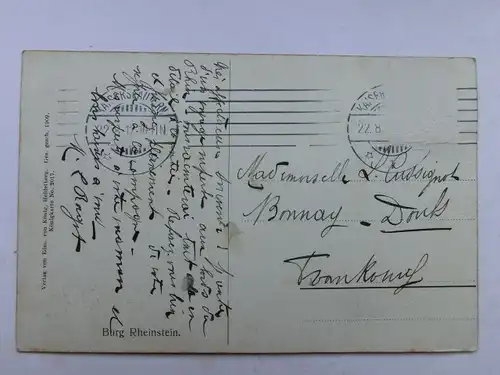 Alte AK Burg Rheinstein [aS482]