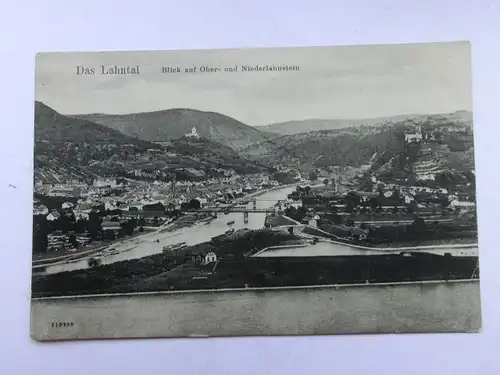 Alte AK Das Lahntal Oberlahnstein Niederlahnstein [aS526]