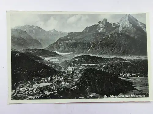 Alte AK Berchtesgaden mit Watzmann [aS536]