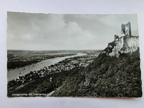 Alte AK Königswinter mit Drachenfels [aS543]