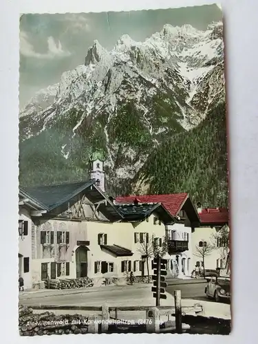 Alte AK Mittenwald mit Karwendelspitze [aS546]