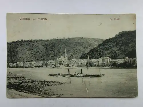 Alte AK St. Goar (m. Einriss) um 1900 [aS551]
