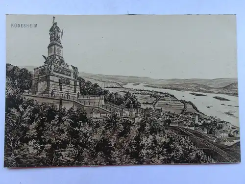 Alte AK Rüdesheim Nationaldenkmal [aS209]