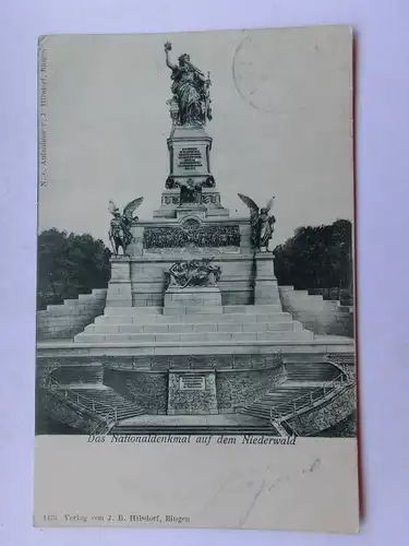 Alte AK Rüdesheim Nationaldenkmal 1904 [aS210]