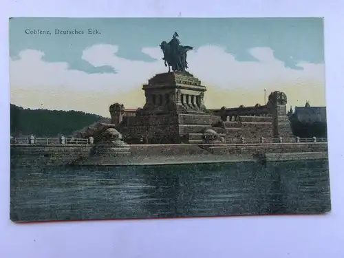 Alte AK Coblenz Koblenz Deutsches Eck 1919 [aS211]