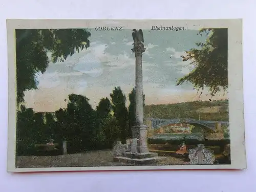 Alte AK Coblenz Koblenz Rheinanlagen um 1910 [aS216]