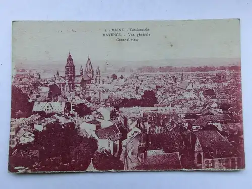 Alte AK Mainz Totalansicht 1926 [aS286]