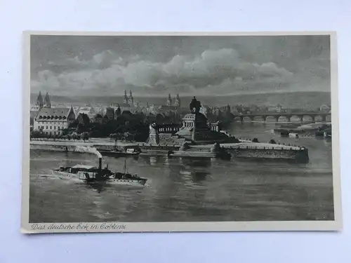 Alte AK Coblenz Koblenz Deutsches Eck [aS298]