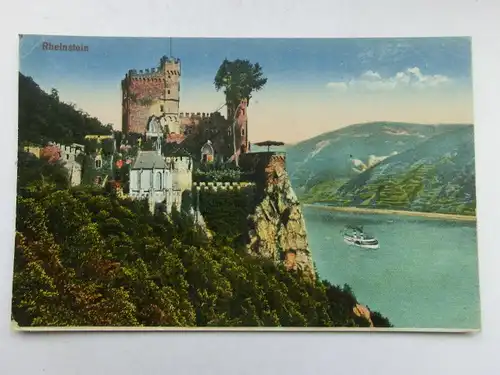 Alte AK Rheinstein Rhein [aS299]