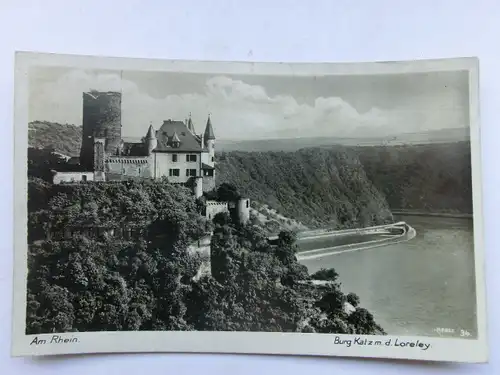 Alte AK Burg Katz mit Loreley [aS321]