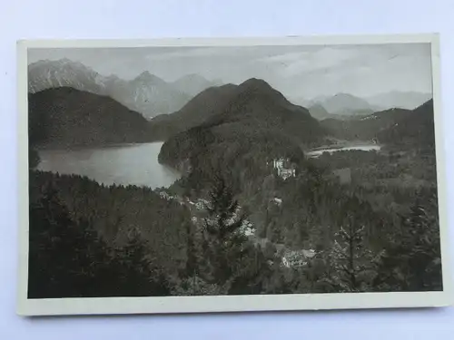 Alte AK Füssen Hohenschwangau Blick v. d. Jugend [aS349]