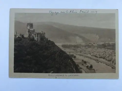 Alte AK Burg Lahneck u. Lahnstein [aP10]