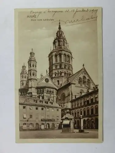 Alte AK Mainz Dom vom Leichplatz [aP31]