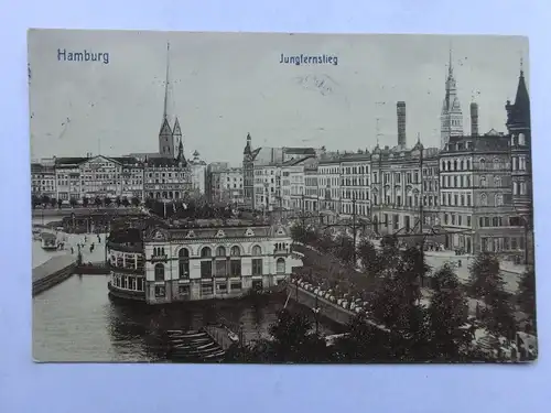 Alte AK Hamburg Jungfernstieg 1912 [aP80]