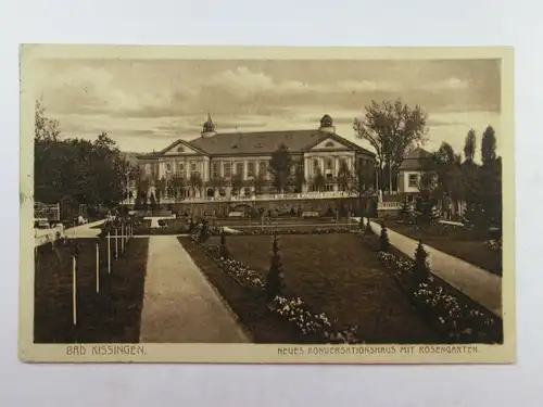 Alte AK Bad Kissingen Konversationshaus Rosengarten [aP691]