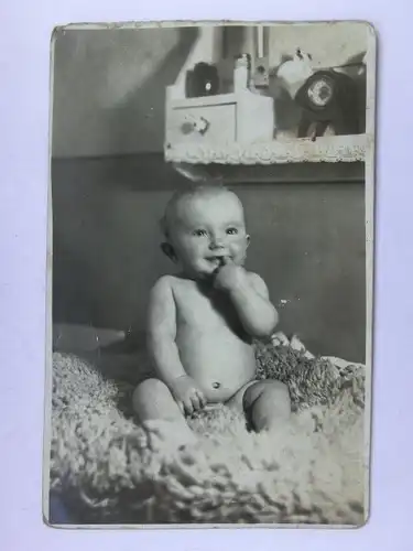 Alte AK Fotokarte Baby Kleinkind um 1930 [aU8]