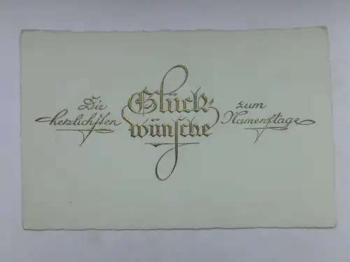 Alte AK Grußkarte Prägekarte Namenstag [aU90]