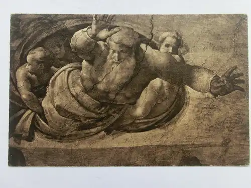 Alte AK Gemäldekarte Michelangelo Sixtina [aU94]