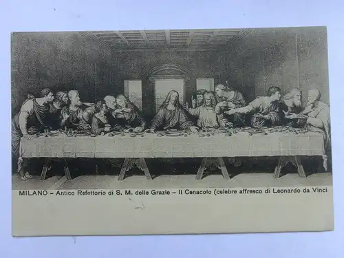 Alte AK Gemäldekarte Abendmahl Leonardo da Vinci [aU96]