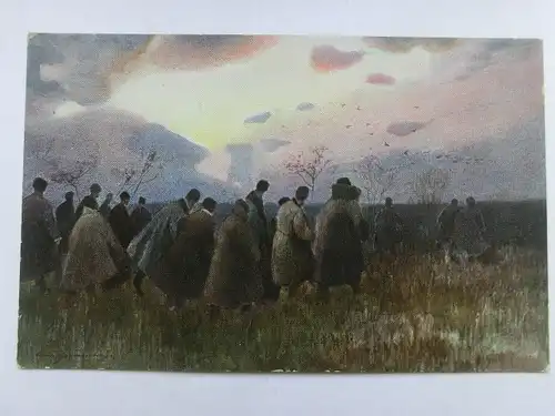 Alte AK Gemäldekarte S. Vassilkovsky „Es gärt“ [aU100]
