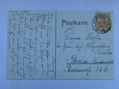 Alte AK Gemäldekarte Unbekannter Ort Ruine [aU118]