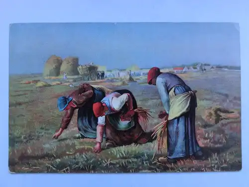 Alte AK Gemäldekarte Jean Francois Millet Die Ährenleserinnen [aU126]
